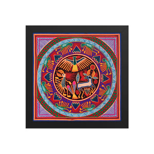 Huichol Yarn Painting Print • L - 030 - Huichol Arts