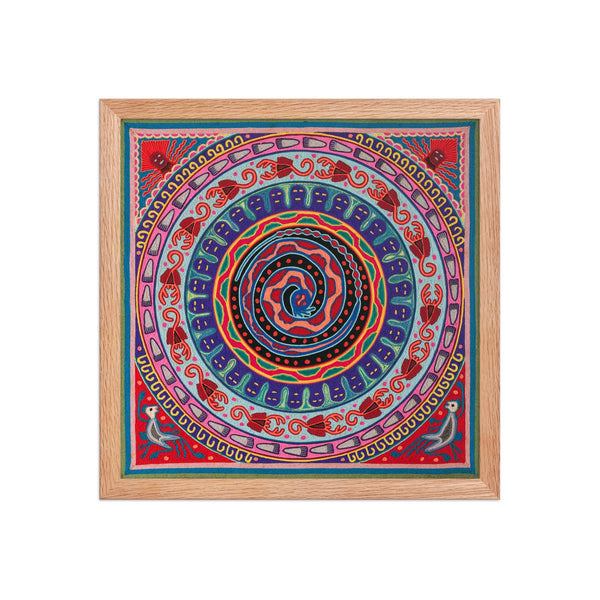 Huichol Yarn Painting Print • L - 031 - Huichol Arts