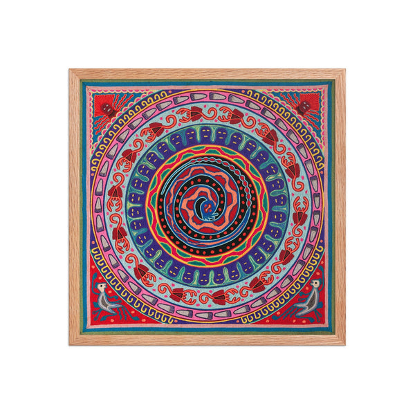 Huichol Yarn Painting Print • L - 031 - Huichol Arts