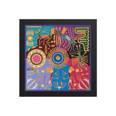 Huichol Yarn Painting Print • L - 032 - Huichol Arts