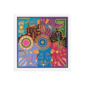Huichol Yarn Painting Print • L - 032 - Huichol Arts