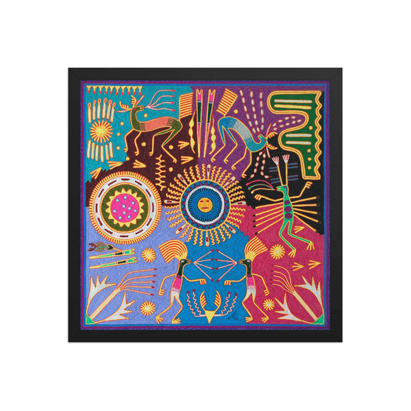 Huichol Yarn Painting Print • L - 032 - Huichol Arts