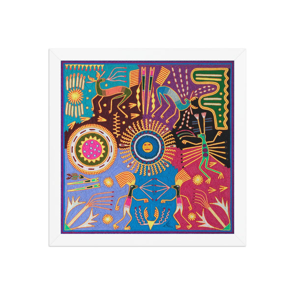 Huichol Yarn Painting Print • L - 032 - Huichol Arts