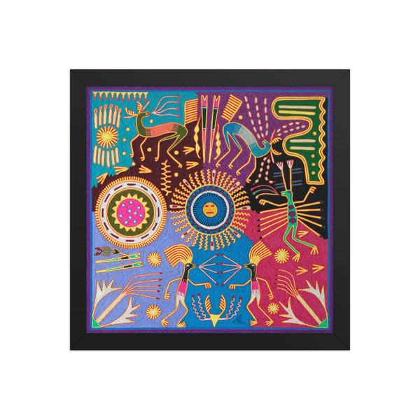 Huichol Yarn Painting Print • L - 032 - Huichol Arts