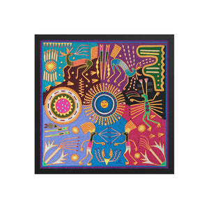 Huichol Yarn Painting Print • L - 032 - Huichol Arts