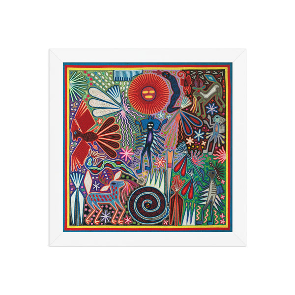 Huichol Yarn Painting Print • L - 033 - Huichol Arts