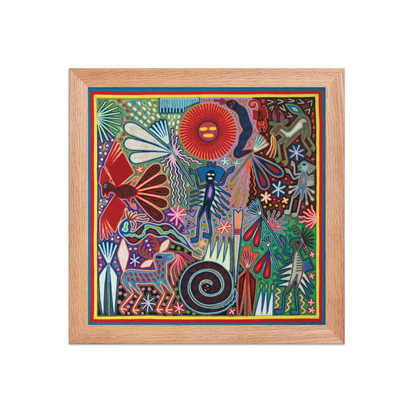 Huichol Yarn Painting Print • L - 033 - Huichol Arts