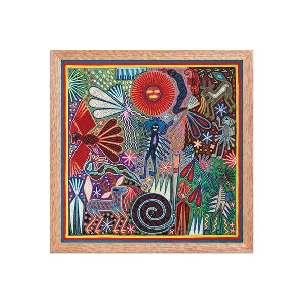 Huichol Yarn Painting Print • L - 033 - Huichol Arts