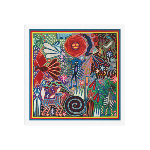 Huichol Yarn Painting Print • L - 033 - Huichol Arts