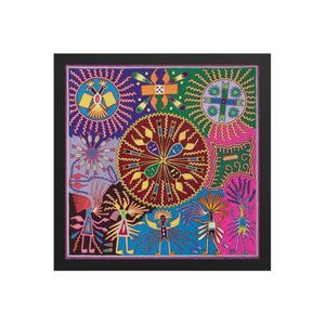 Huichol Yarn Painting Print • L - 034 - Huichol Arts