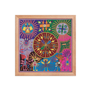 Huichol Yarn Painting Print • L - 034 - Huichol Arts