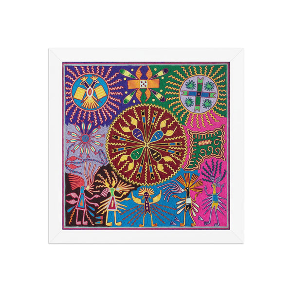 Huichol Yarn Painting Print • L - 034 - Huichol Arts