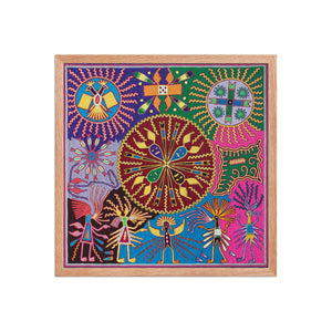 Huichol Yarn Painting Print • L - 034 - Huichol Arts