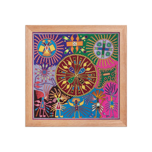 Huichol Yarn Painting Print • L - 034 - Huichol Arts