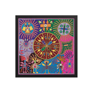 Huichol Yarn Painting Print • L - 034 - Huichol Arts