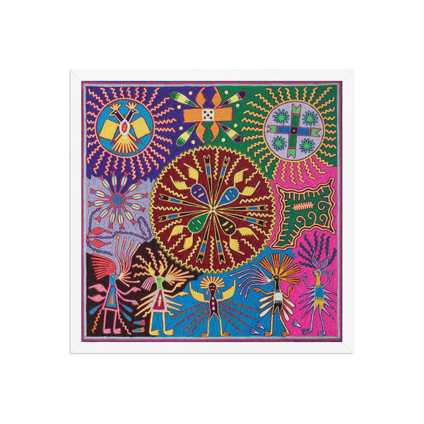 Huichol Yarn Painting Print • L - 034 - Huichol Arts