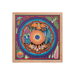 Huichol Yarn Painting Print • L - 035 - Huichol Arts