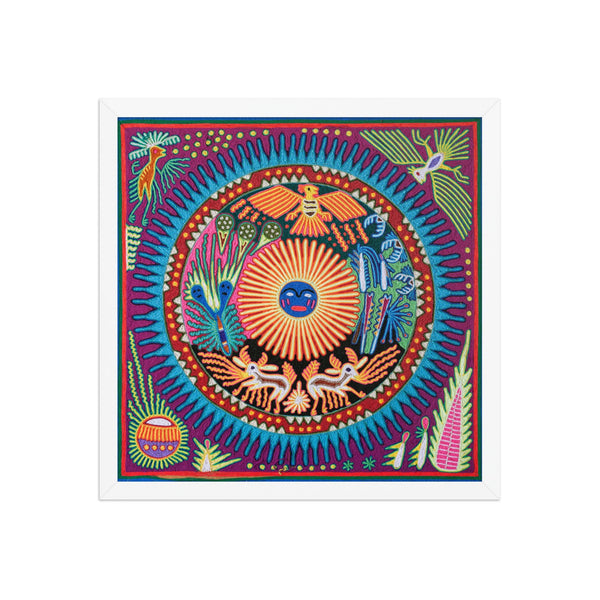 Huichol Yarn Painting Print • L - 035 - Huichol Arts