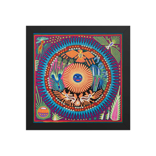Huichol Yarn Painting Print • L - 035 - Huichol Arts