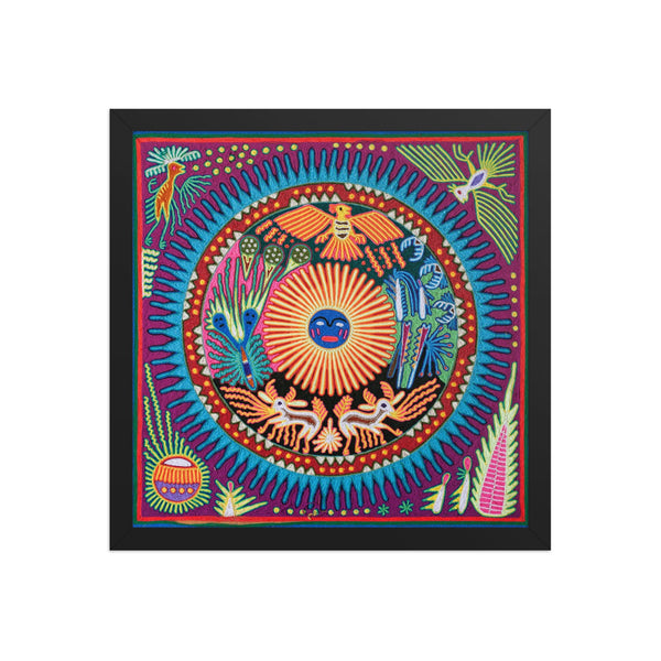 Huichol Yarn Painting Print • L - 035 - Huichol Arts