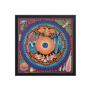 Huichol Yarn Painting Print • L - 035 - Huichol Arts