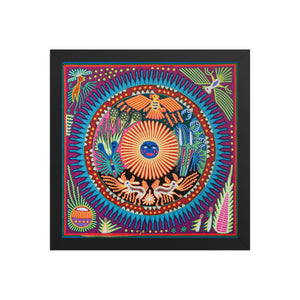 Huichol Yarn Painting Print • L - 035 - Huichol Arts