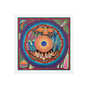 Huichol Yarn Painting Print • L - 035 - Huichol Arts