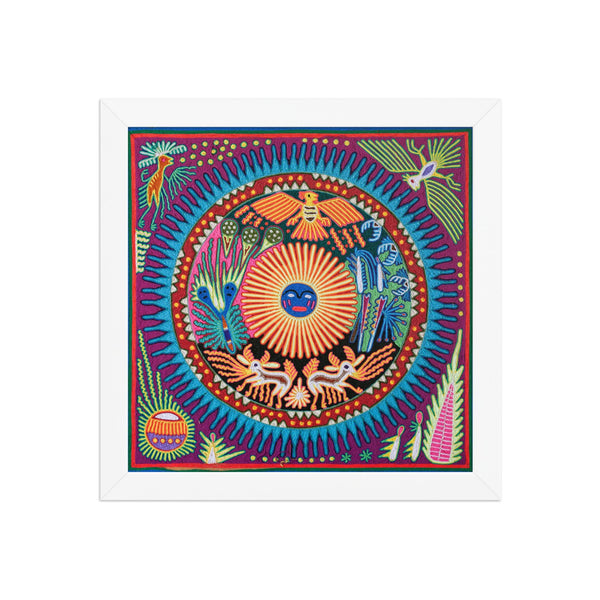 Huichol Yarn Painting Print • L - 035 - Huichol Arts