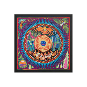 Huichol Yarn Painting Print • L - 035 - Huichol Arts