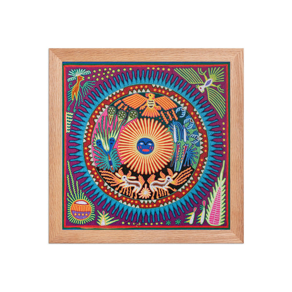 Huichol Yarn Painting Print • L - 035 - Huichol Arts