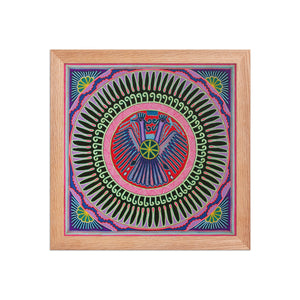 Huichol Yarn Painting Print • L - 036 - Huichol Arts