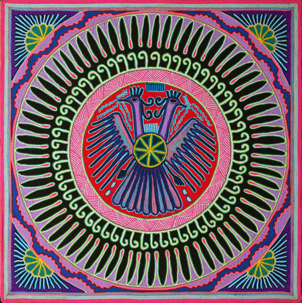 Huichol Yarn Painting Print • L - 036 - Huichol Arts