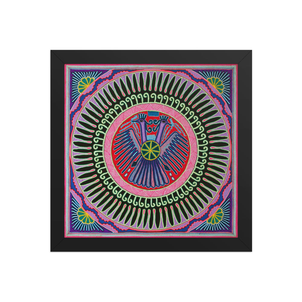 Huichol Yarn Painting Print • L - 036 - Huichol Arts
