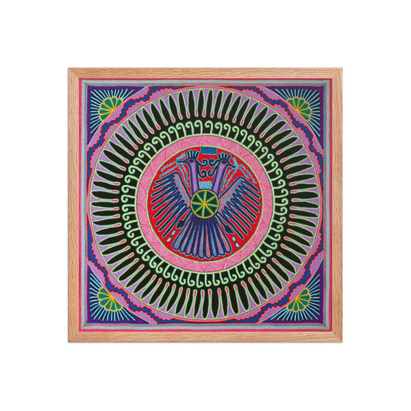 Huichol Yarn Painting Print • L - 036 - Huichol Arts