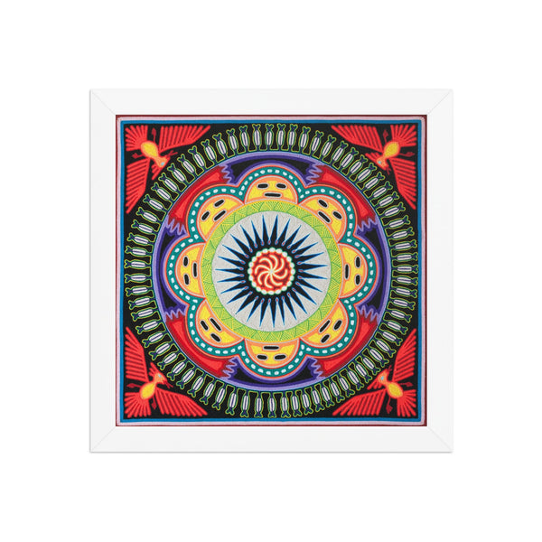 Huichol Yarn Painting Print • L - 037 - Huichol Arts