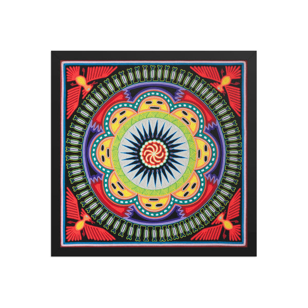 Huichol Yarn Painting Print • L - 037 - Huichol Arts