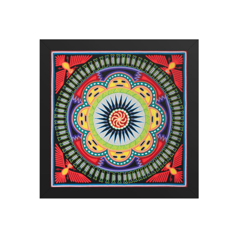 Huichol Yarn Painting Print • L - 037 - Huichol Arts