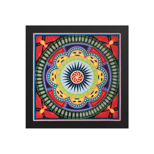 Huichol Yarn Painting Print • L - 037 - Huichol Arts
