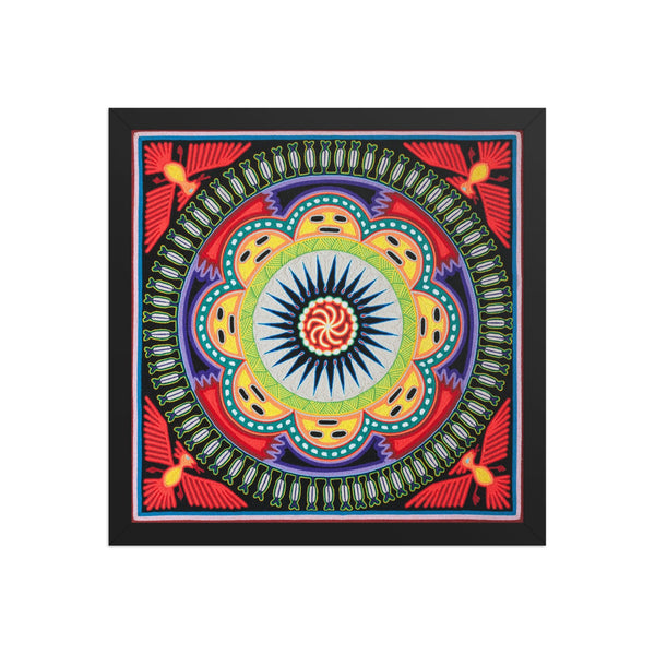 Huichol Yarn Painting Print • L - 037 - Huichol Arts