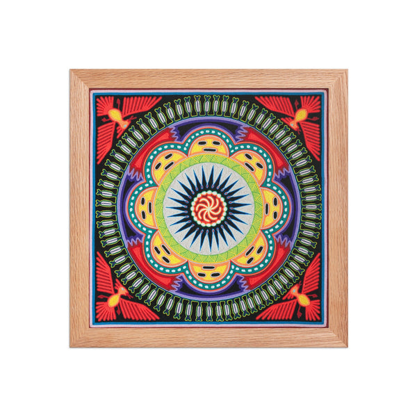 Huichol Yarn Painting Print • L - 037 - Huichol Arts