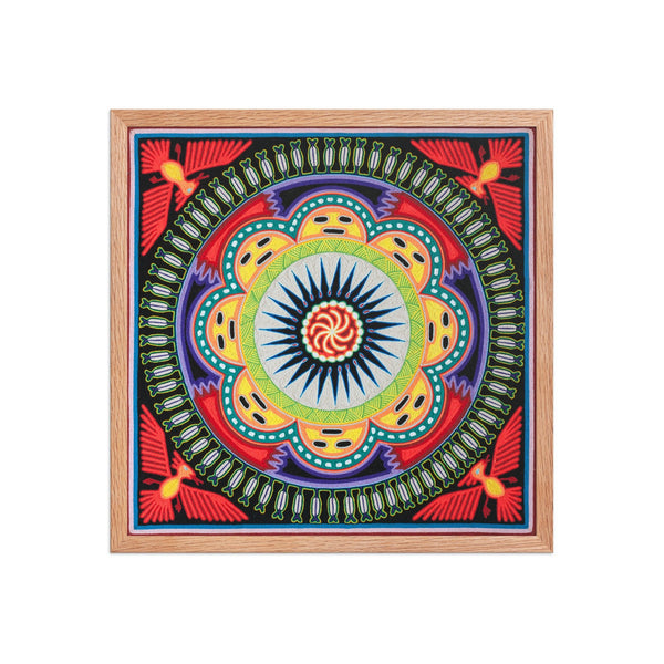 Huichol Yarn Painting Print • L - 037 - Huichol Arts
