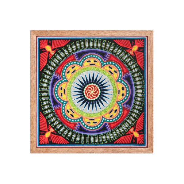 Huichol Yarn Painting Print • L - 037 - Huichol Arts