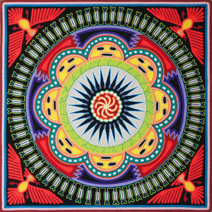 Huichol Yarn Painting Print • L - 037 - Huichol Arts