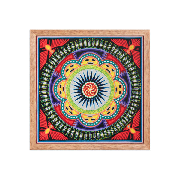Huichol Yarn Painting Print • L - 037 - Huichol Arts