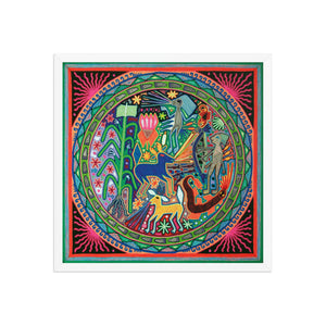 Huichol Yarn Painting Print • L - 038 - Huichol Arts