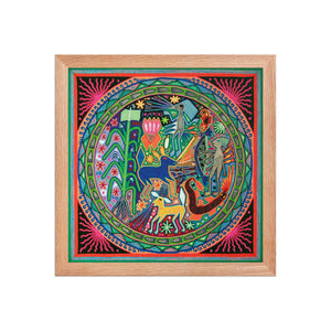 Huichol Yarn Painting Print • L - 038 - Huichol Arts