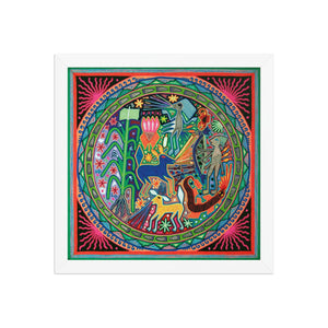 Huichol Yarn Painting Print • L - 038 - Huichol Arts