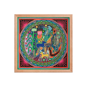 Huichol Yarn Painting Print • L - 038 - Huichol Arts