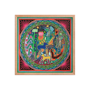 Huichol Yarn Painting Print • L - 038 - Huichol Arts