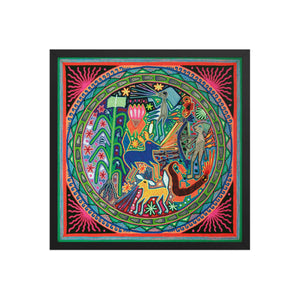 Huichol Yarn Painting Print • L - 038 - Huichol Arts